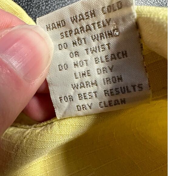 Island Republic Yellow Embroidered Short Sleeve Silk Button Down Size XXL - Picture 6 of 8